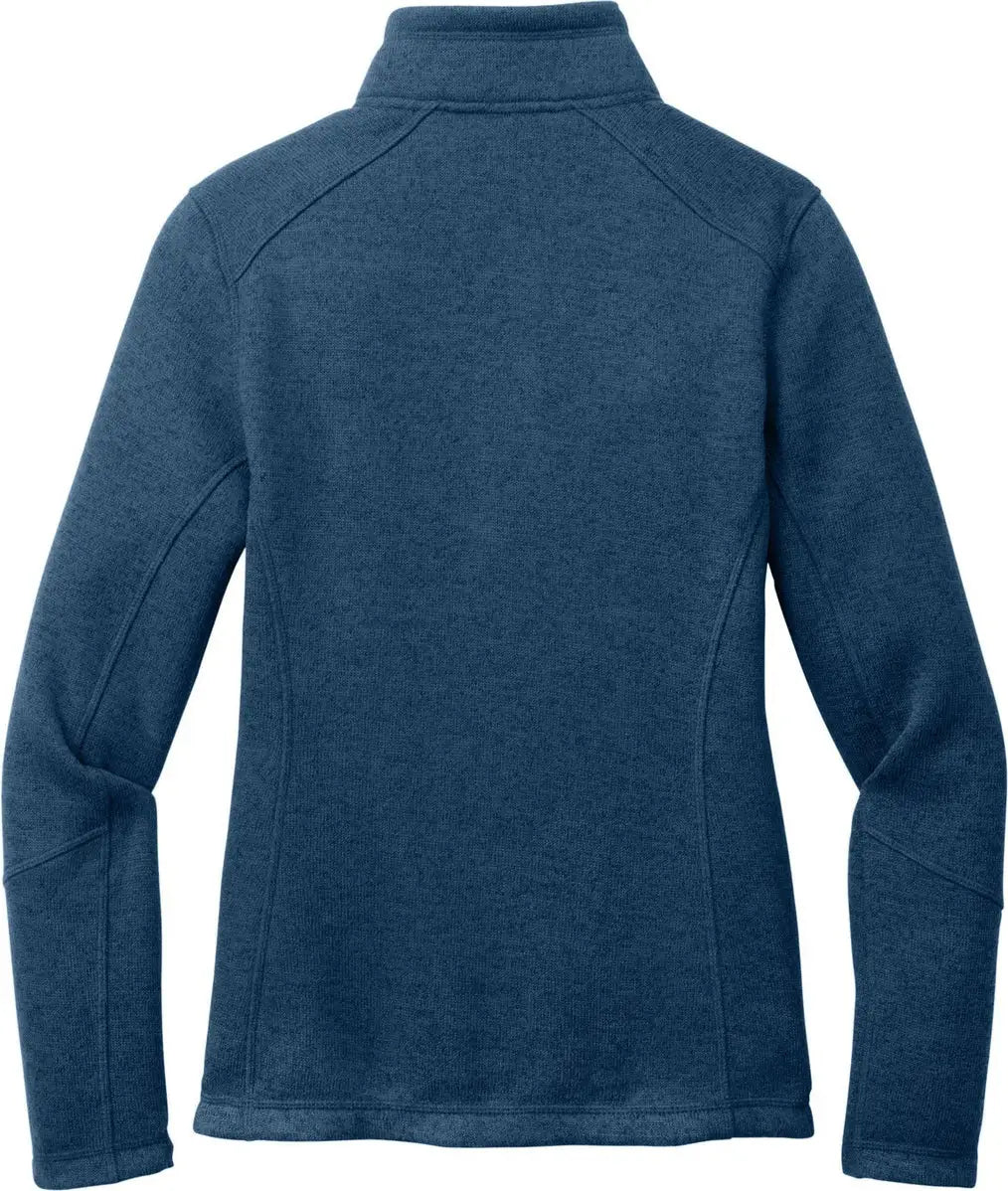 Port Authority L428 Women’s Arc Sweater Fleece Jacket - Insignia Blue Heather - Ladies Xs