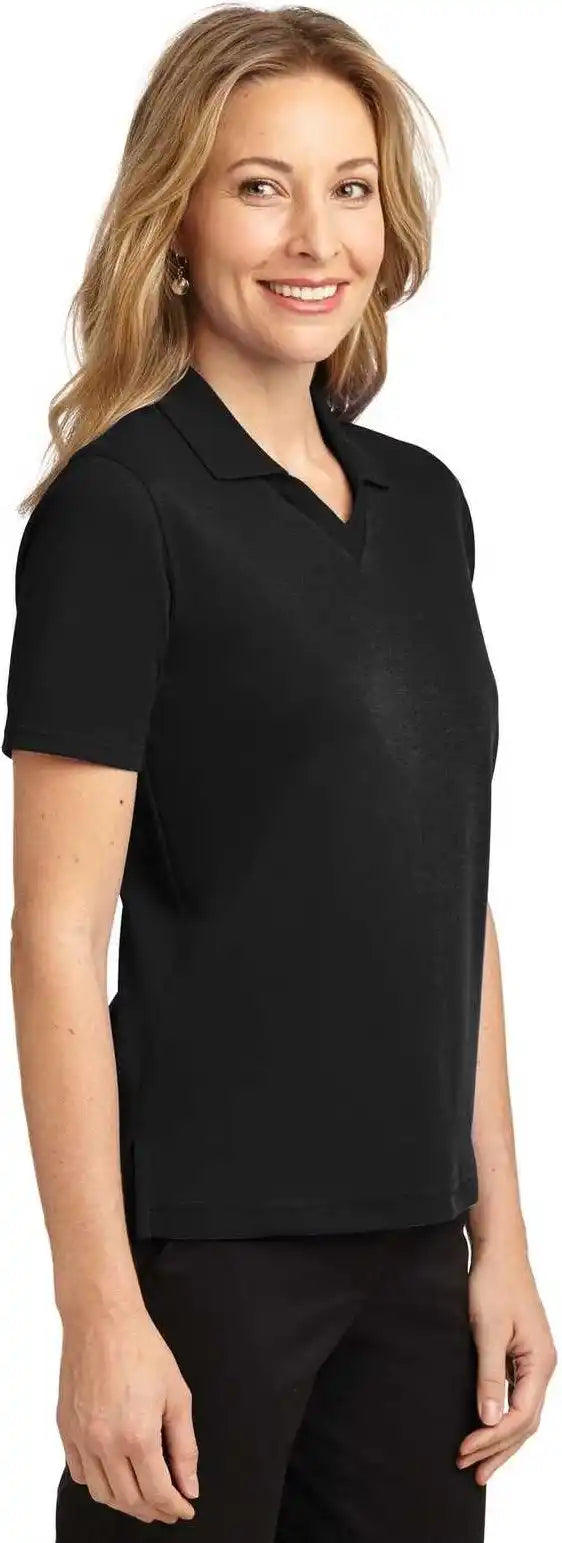 Port Authority L455 Ladies Rapid Dry Polo Jet Black