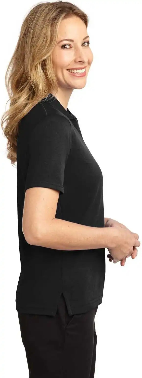 Port Authority L455 Ladies Rapid Dry Polo Jet Black