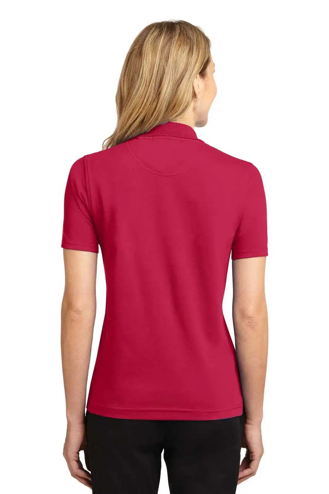 Port Authority L455 Ladies Rapid Dry Polo - Red