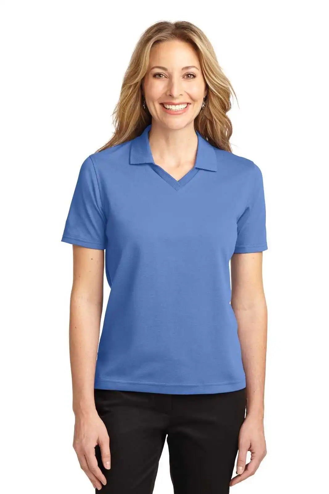 Port Authority L455 Ladies Rapid Dry Polo - Riviera Blue