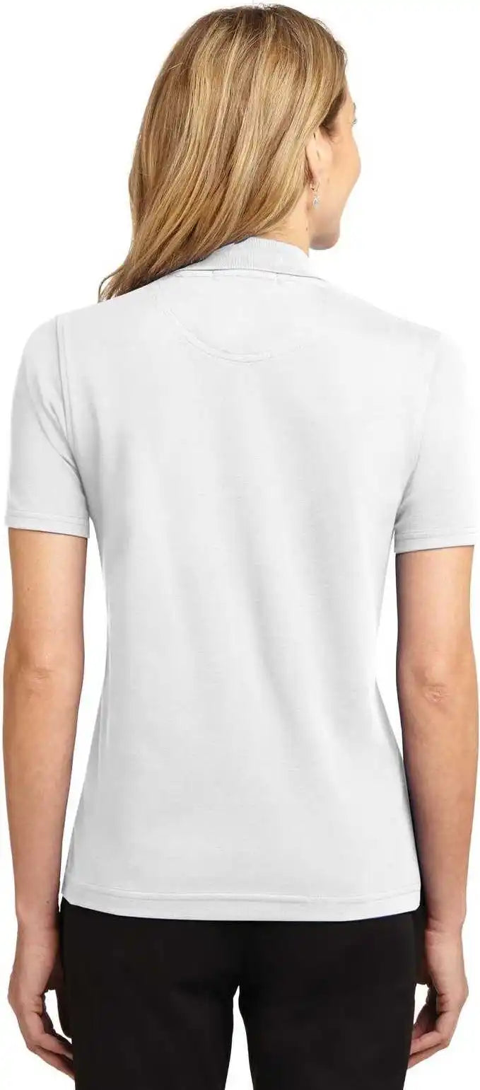 Port Authority L455 Ladies Rapid Dry Polo - White