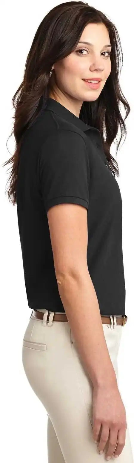 Port Authority L500 Ladies Silk Touch Polo Black