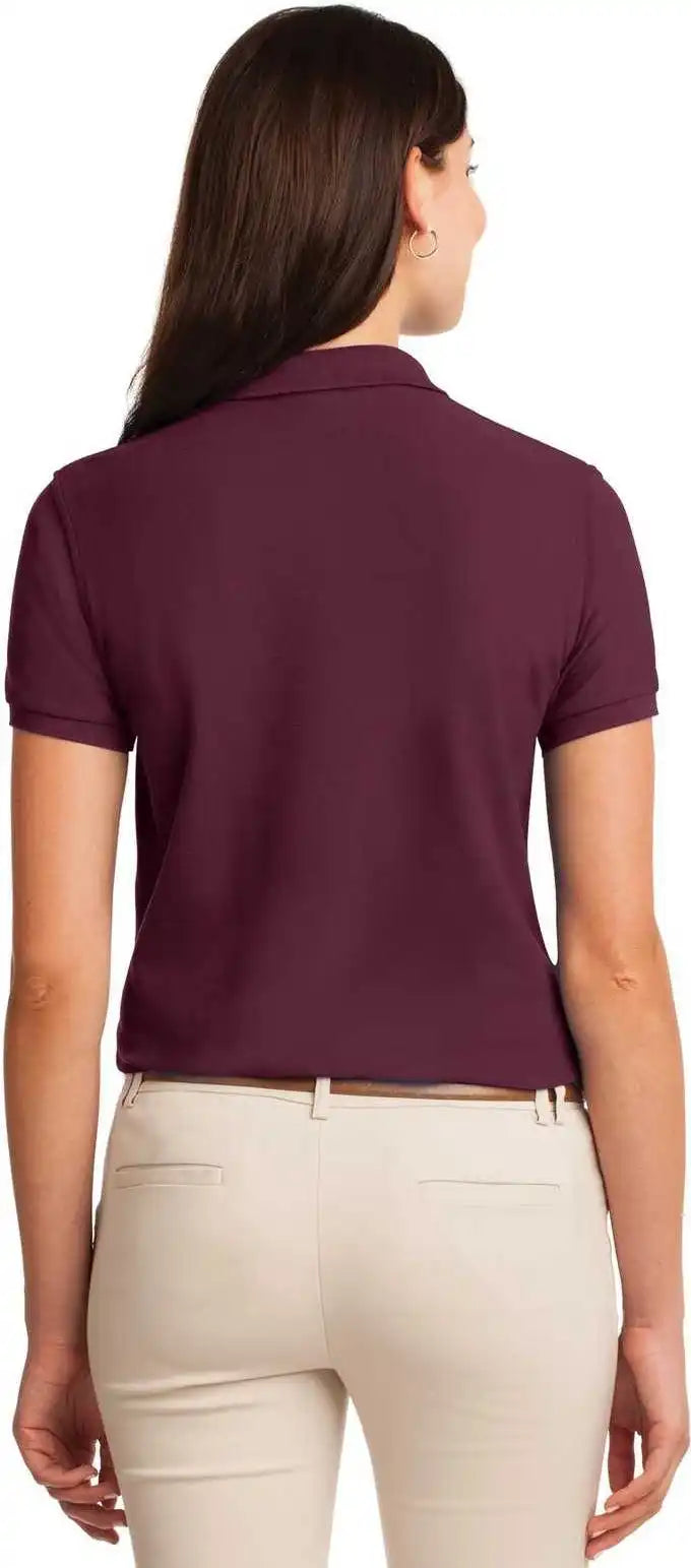 Port Authority L500 Ladies Silk Touch Polo Burgundy
