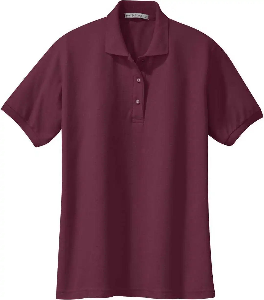 Port Authority L500 Ladies Silk Touch Polo Burgundy