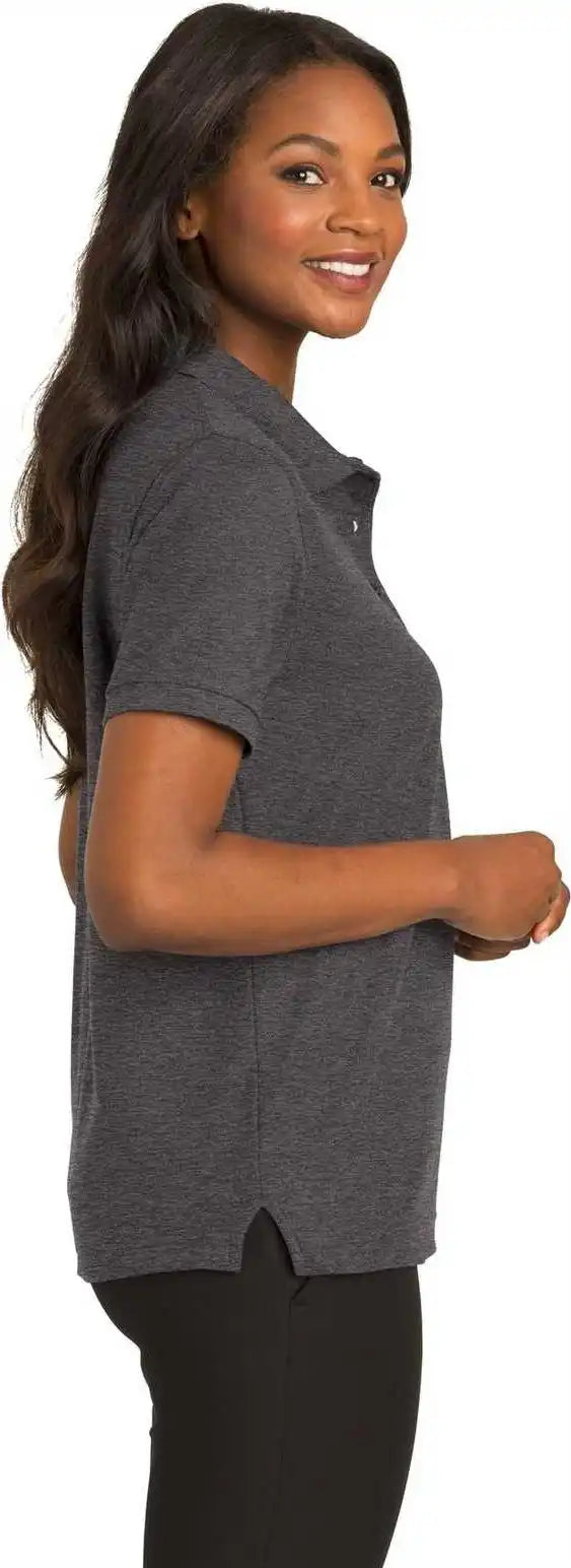 Port Authority L500 Ladies Silk Touch Polo - Charcoal Heather Gray