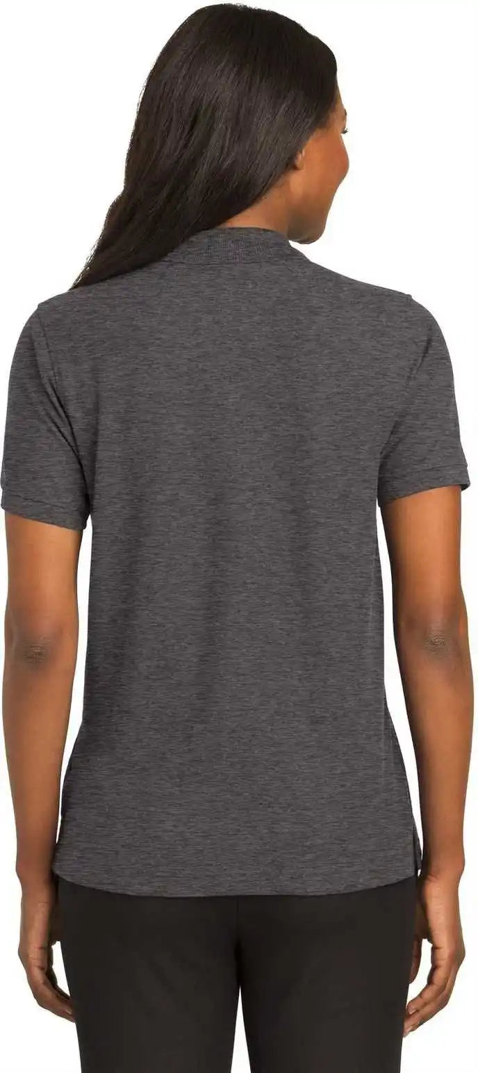 Port Authority L500 Ladies Silk Touch Polo Charcoal Heather Gray