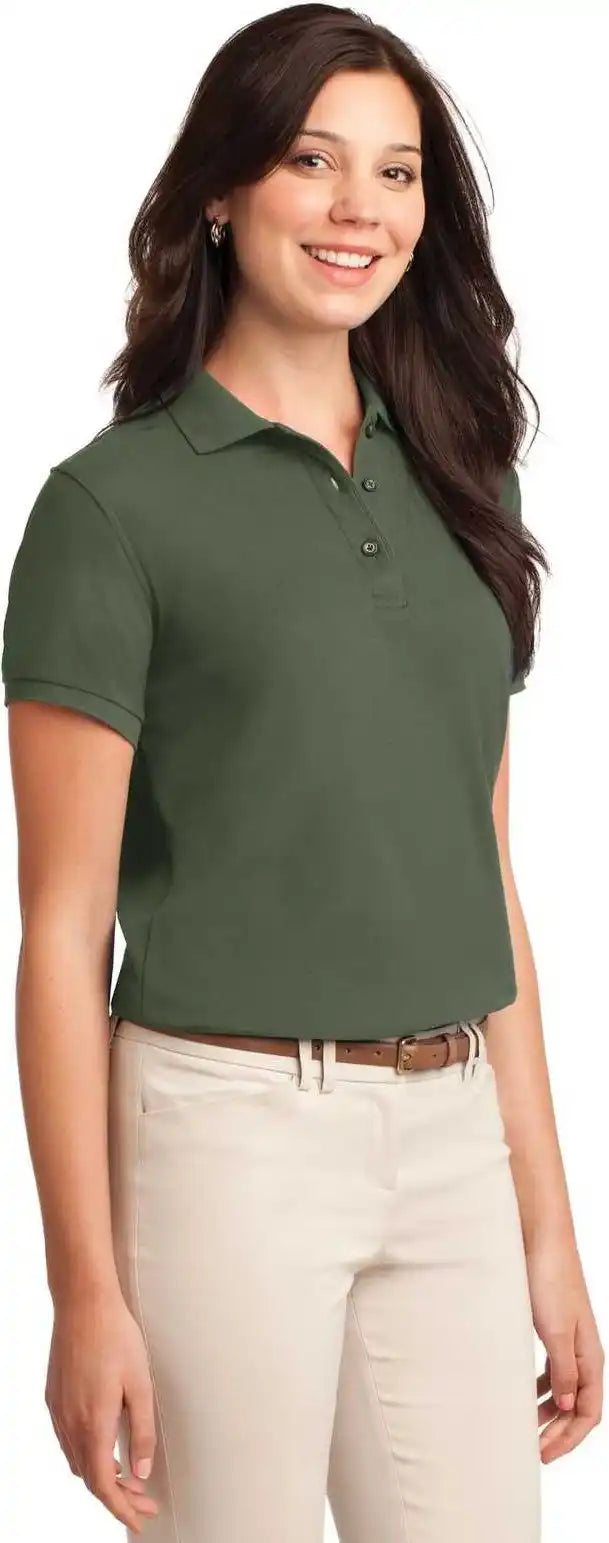 Port Authority L500 Ladies Silk Touch Polo Clover Green