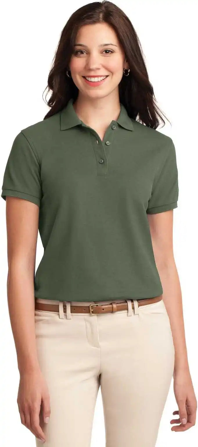 Port Authority L500 Ladies Silk Touch Polo Clover Green