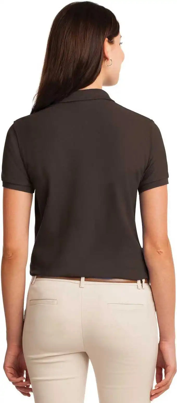 Port Authority L500 Ladies Silk Touch Polo Coffee Bean