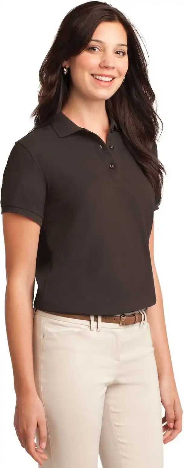 Port Authority L500 Ladies Silk Touch Polo Coffee Bean