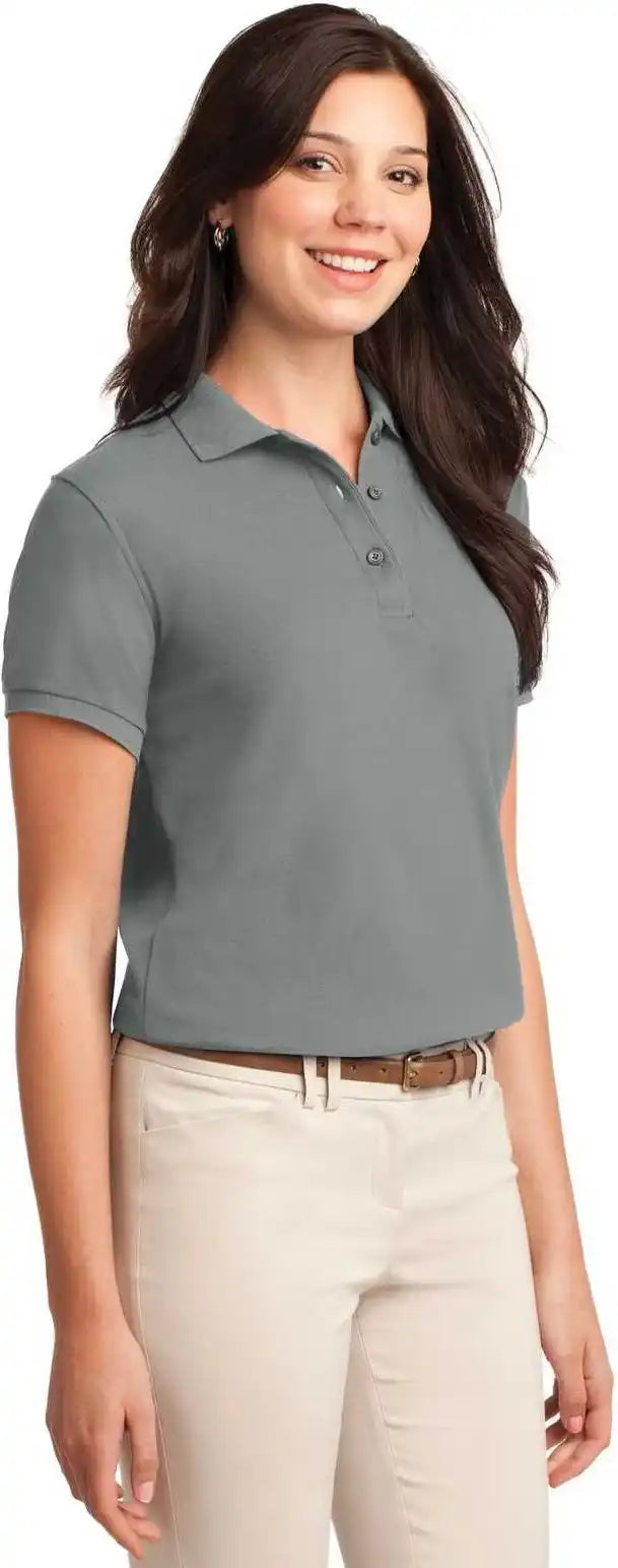 Port Authority L500 Ladies Silk Touch Polo Cool Gray