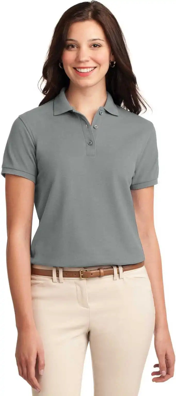 Port Authority L500 Ladies Silk Touch Polo Cool Gray