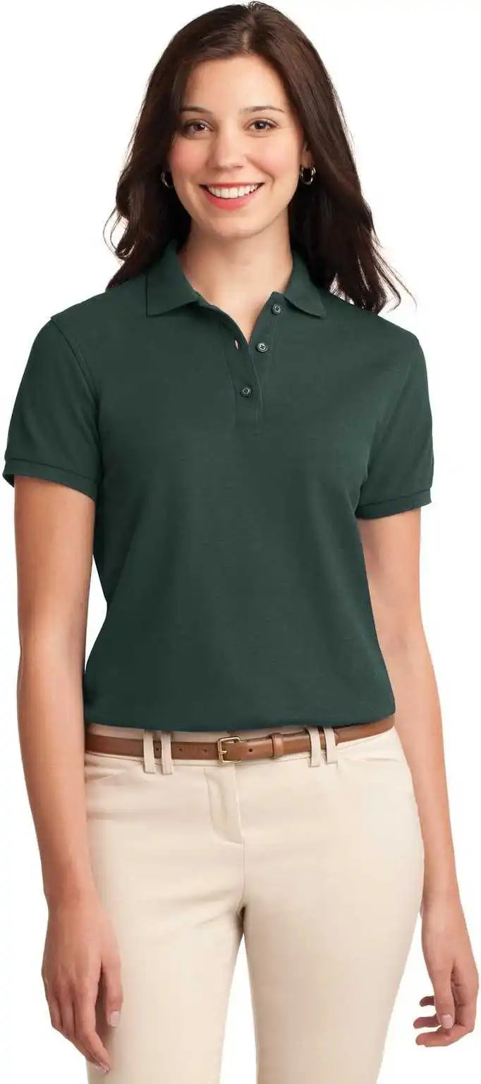 Port Authority L500 Ladies Silk Touch Polo - Dark Green
