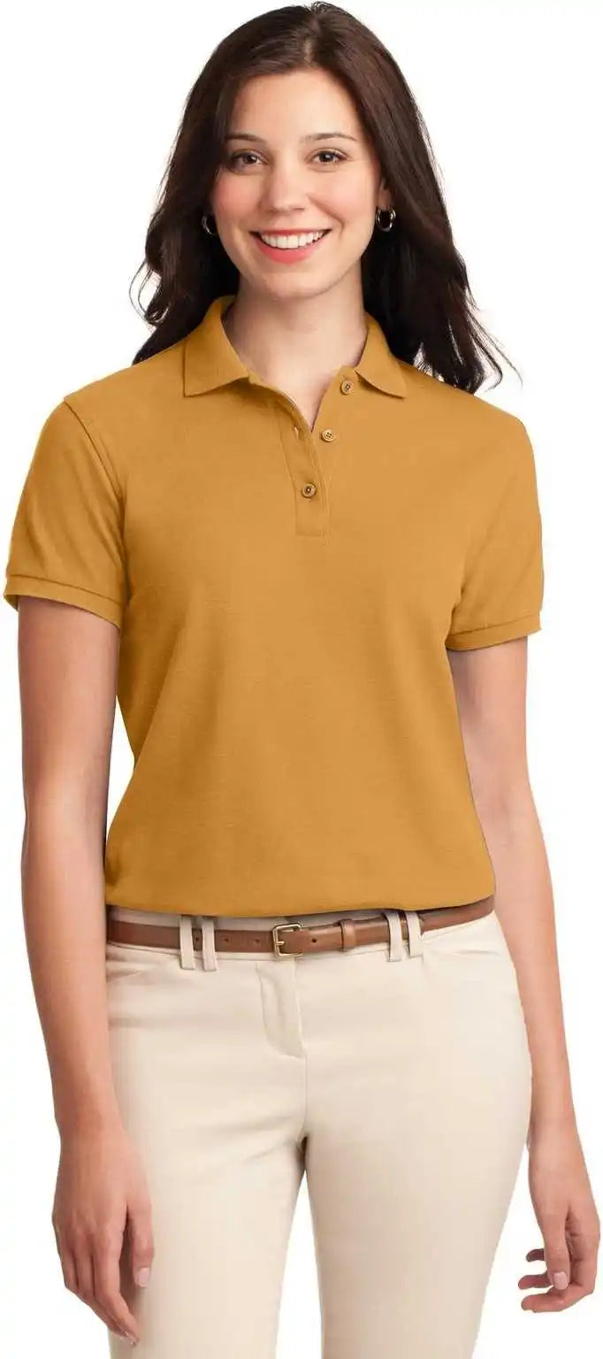 Port Authority L500 Ladies Silk Touch Polo - Gold