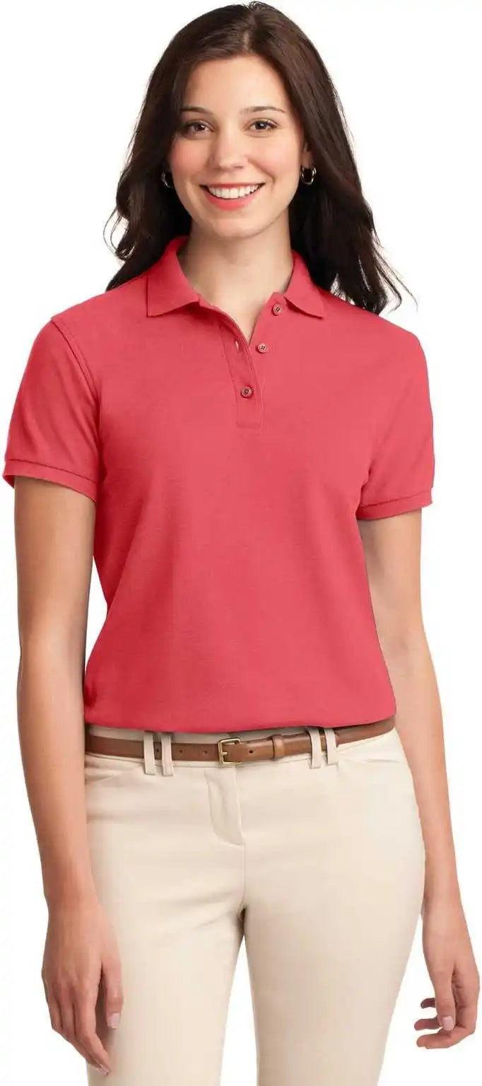 Port Authority L500 Ladies Silk Touch Polo Hibiscus