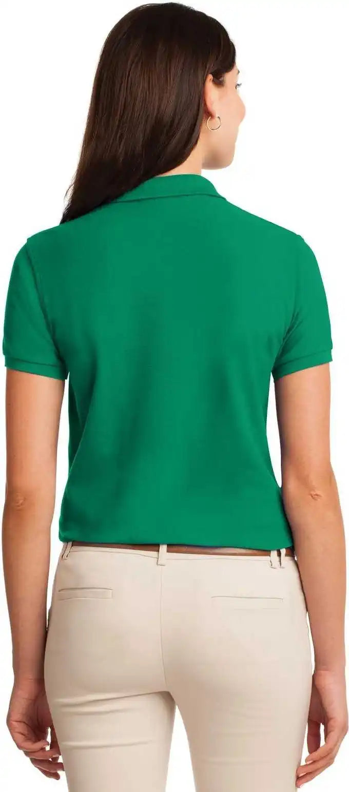 Port Authority L500 Ladies Silk Touch Polo Kelly Green