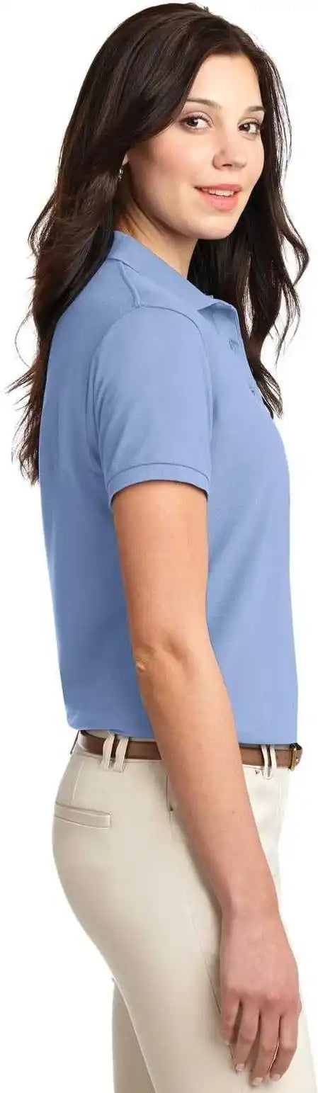 Port Authority L500 Ladies Silk Touch Polo Light Blue