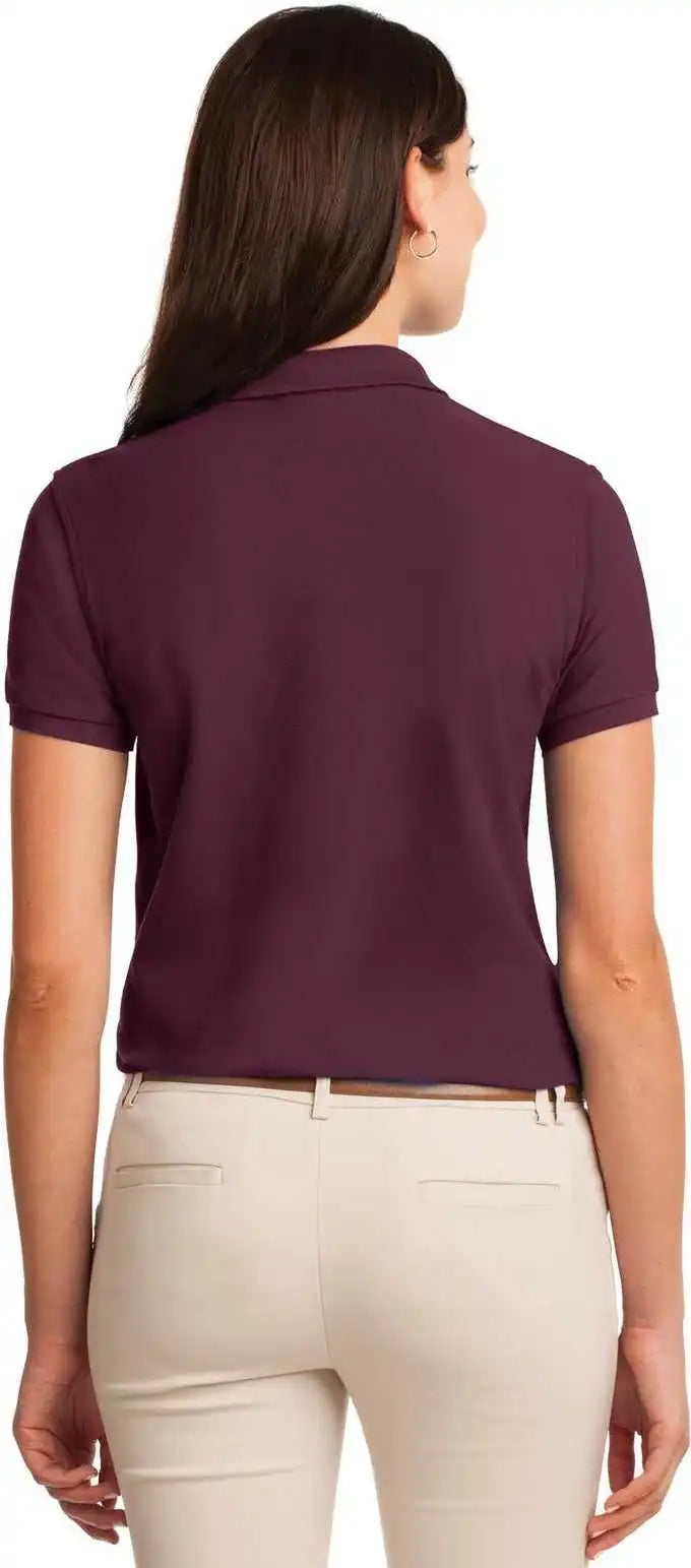 Port Authority L500 Ladies Silk Touch Polo - Maroon
