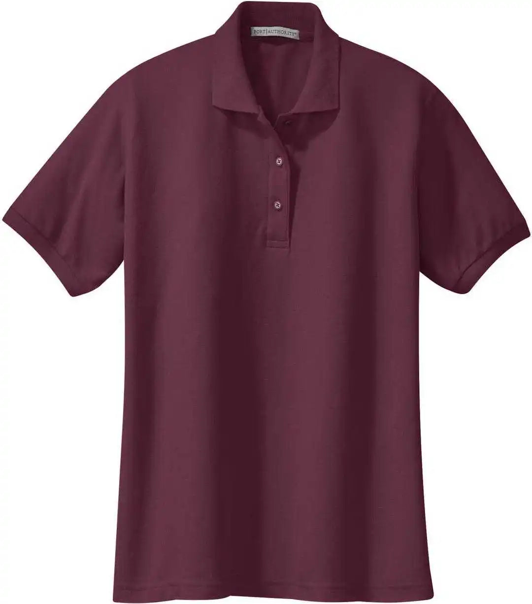 Port Authority L500 Ladies Silk Touch Polo Maroon