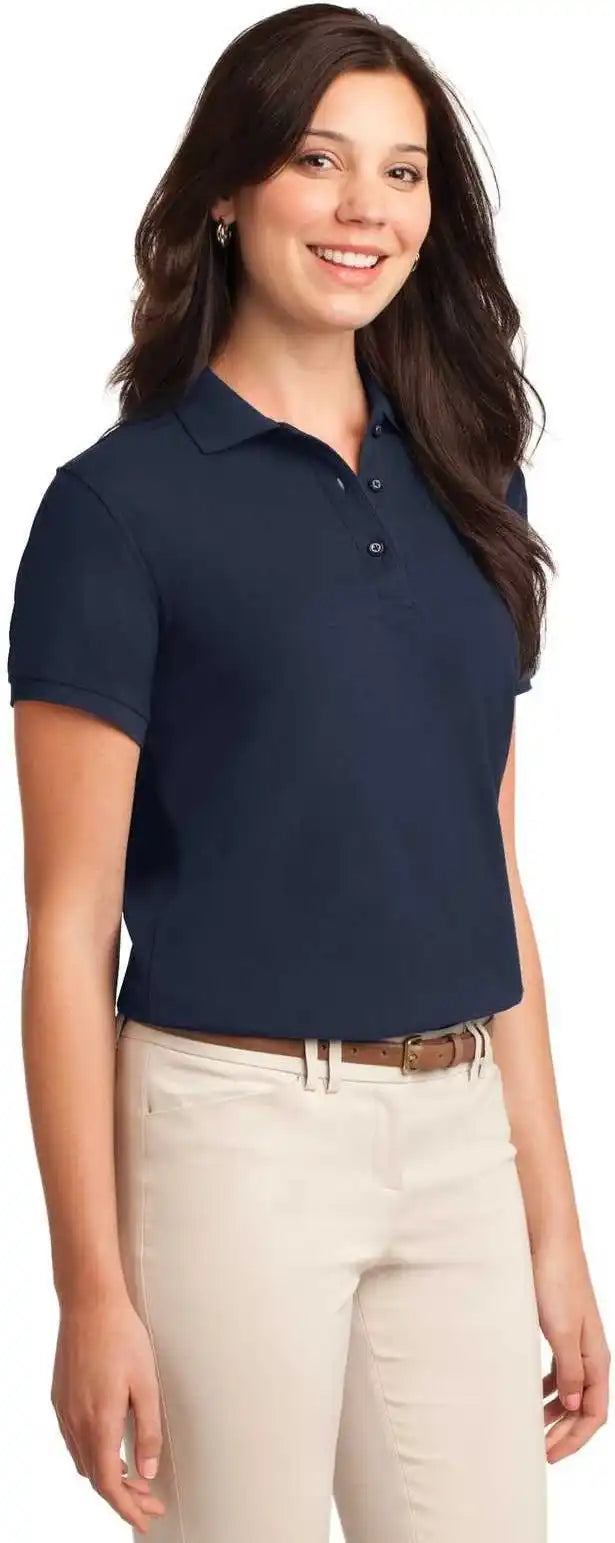 Port Authority L500 Ladies Silk Touch Polo Navy