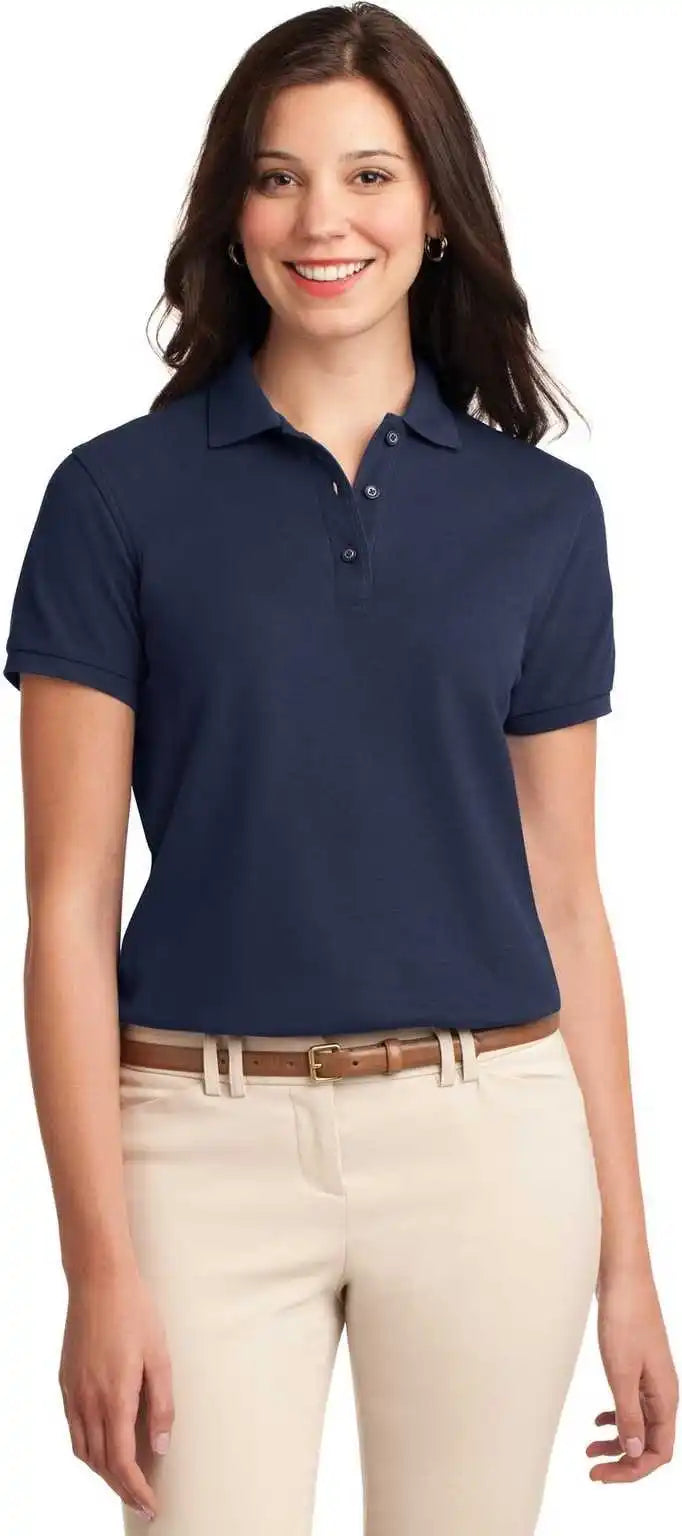 Port Authority L500 Ladies Silk Touch Polo - Navy