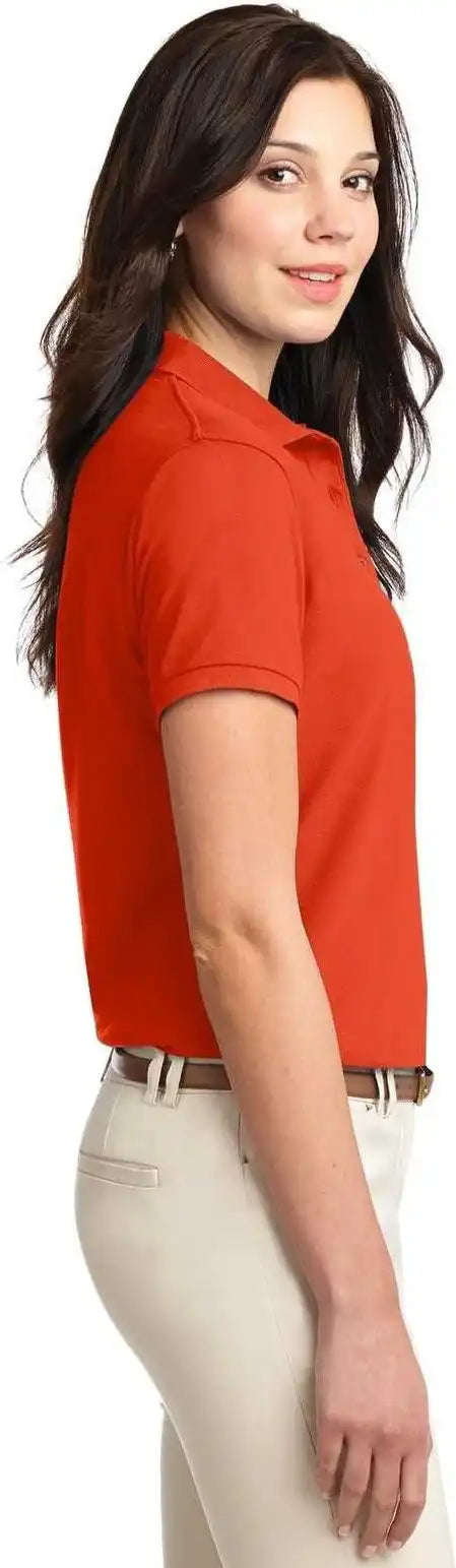 Port Authority L500 Ladies Silk Touch Polo Orange