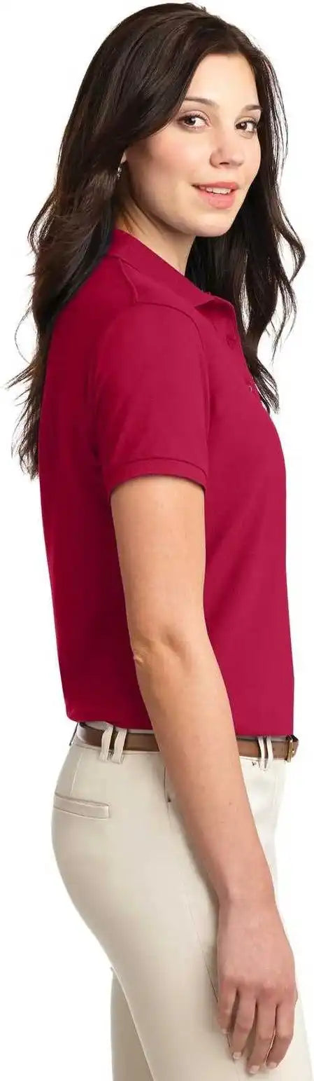 Port Authority L500 Ladies Silk Touch Polo Red