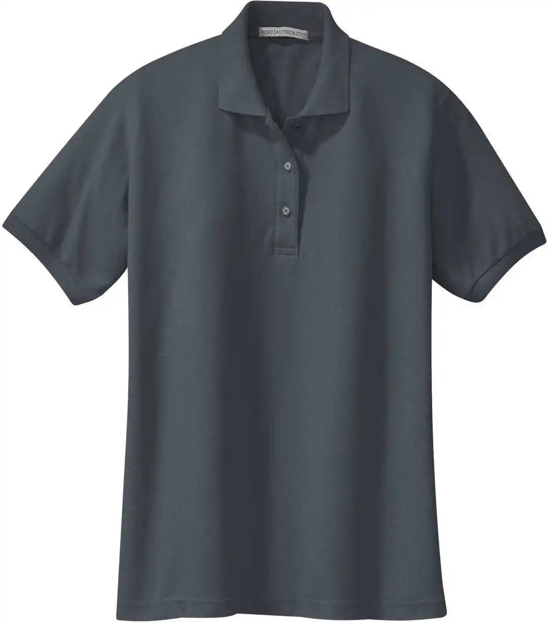 Port Authority L500 Ladies Silk Touch Polo Steel Gray