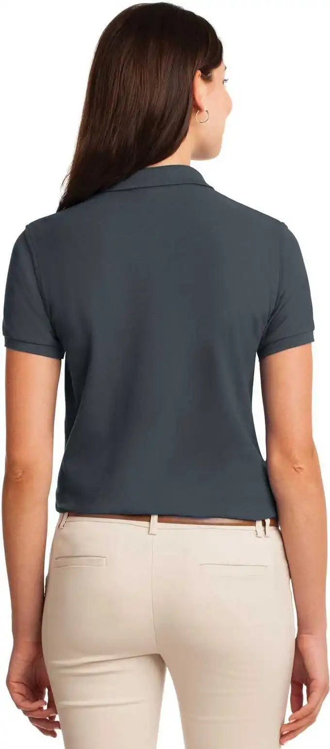 Port Authority L500 Ladies Silk Touch Polo Steel Gray