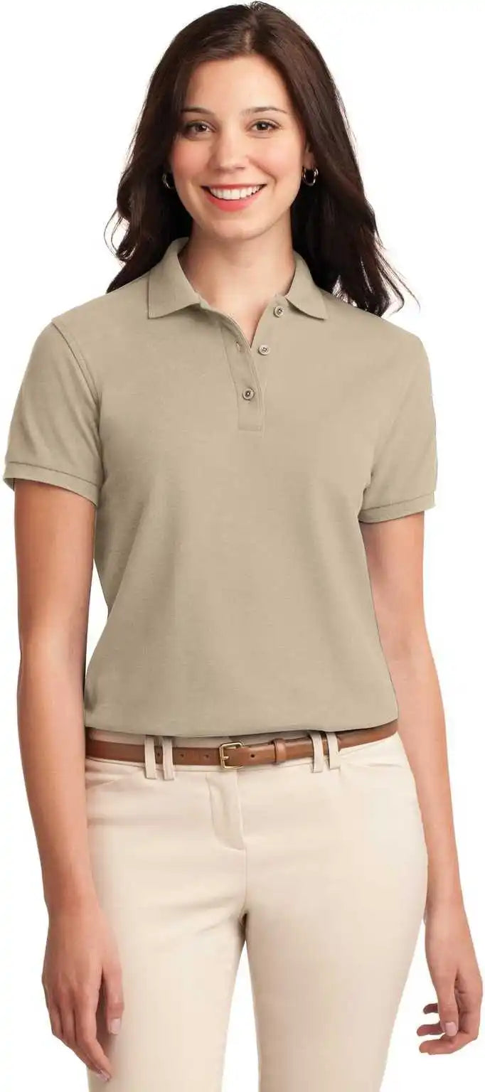 Port Authority L500 Ladies Silk Touch Polo - Stone