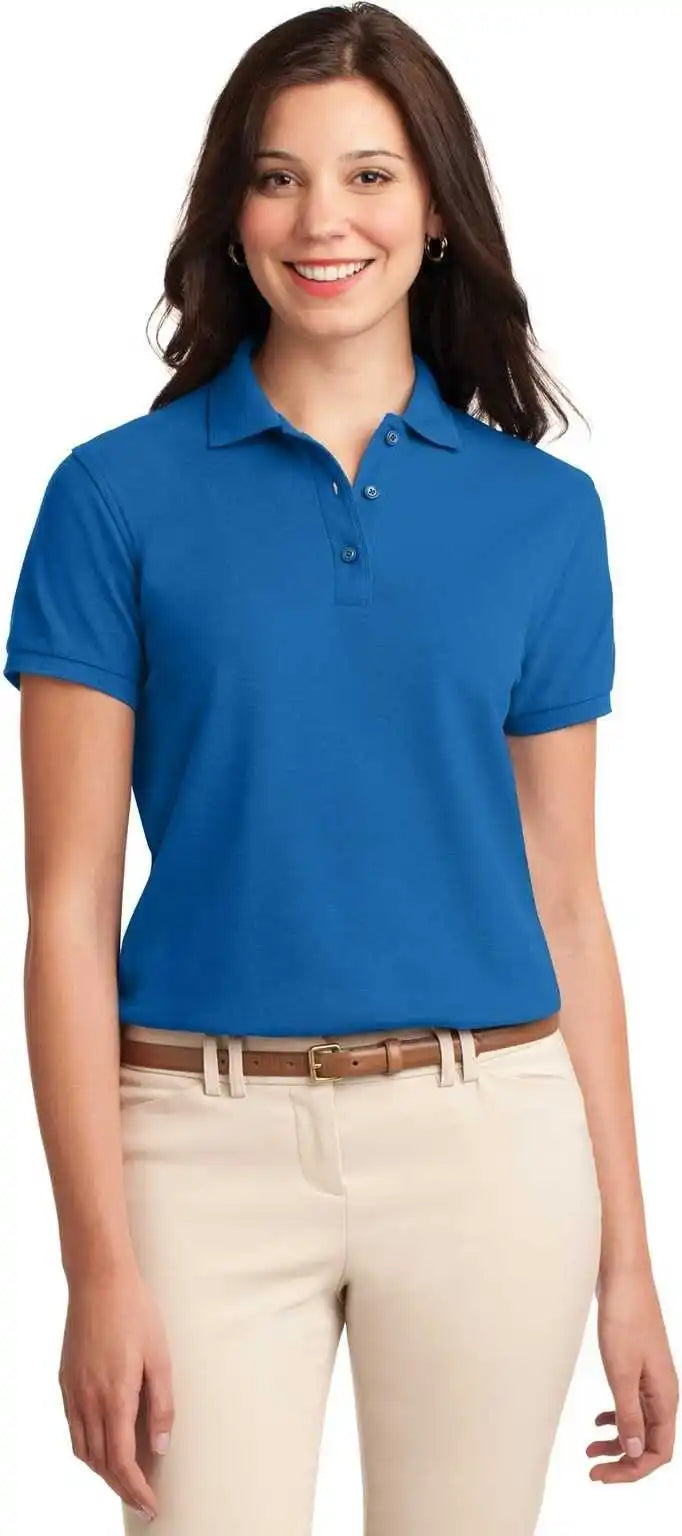 Port Authority L500 Ladies Silk Touch Polo Strong Blue