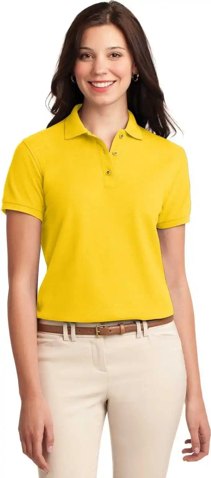 Port Authority L500 Ladies Silk Touch Polo Sunflower Yellow