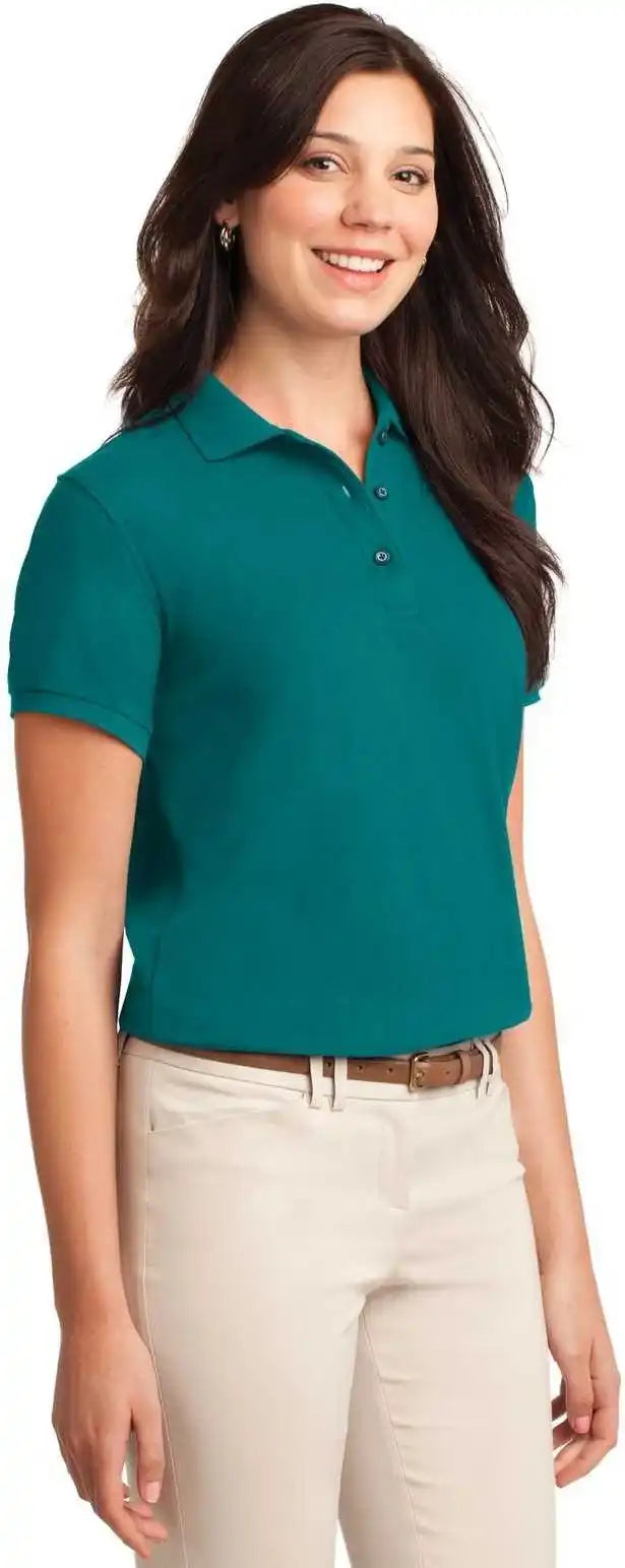 Port Authority L500 Ladies Silk Touch Polo Teal Green