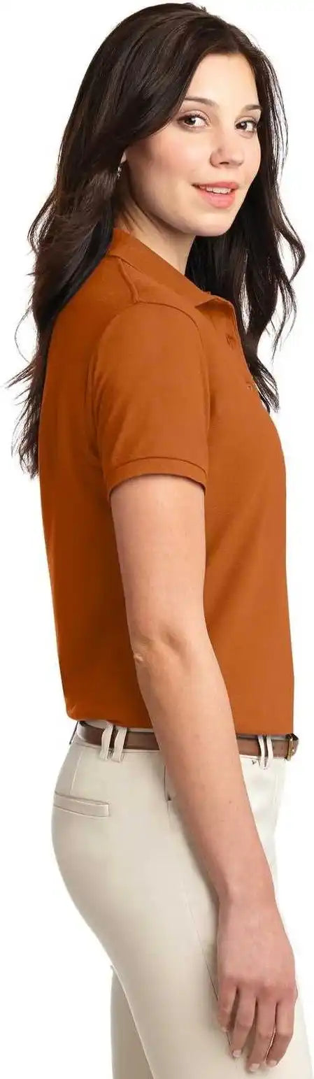 Port Authority L500 Ladies Silk Touch Polo Texas Orange