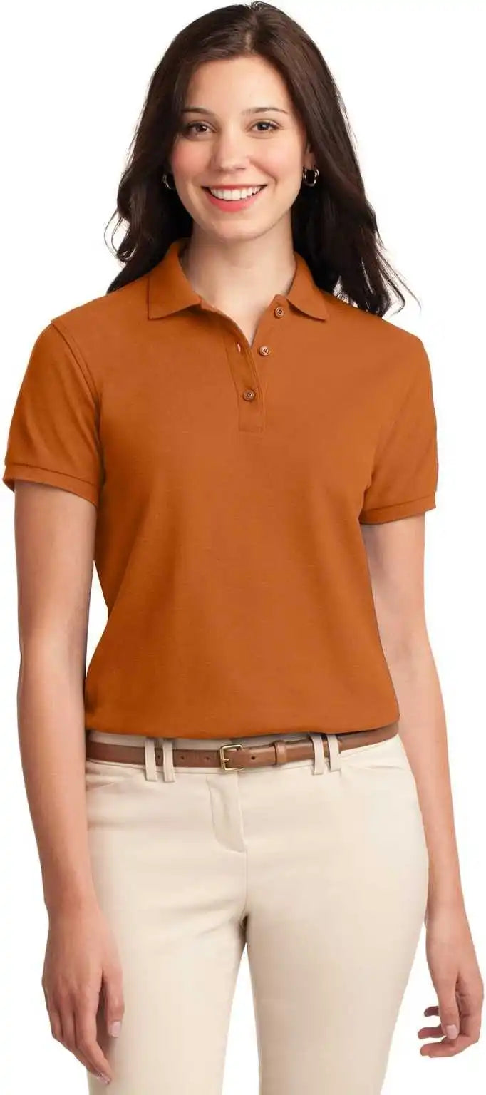 Port Authority L500 Ladies Silk Touch Polo Texas Orange