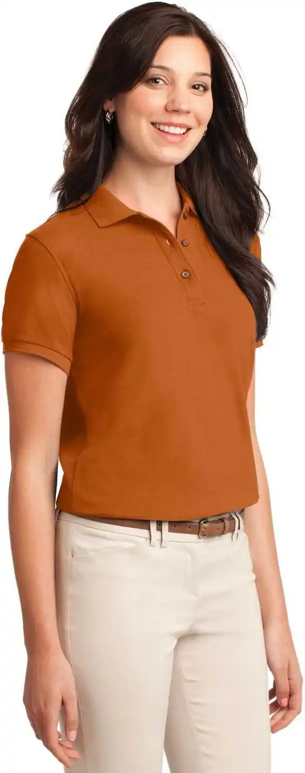 Port Authority L500 Ladies Silk Touch Polo Texas Orange