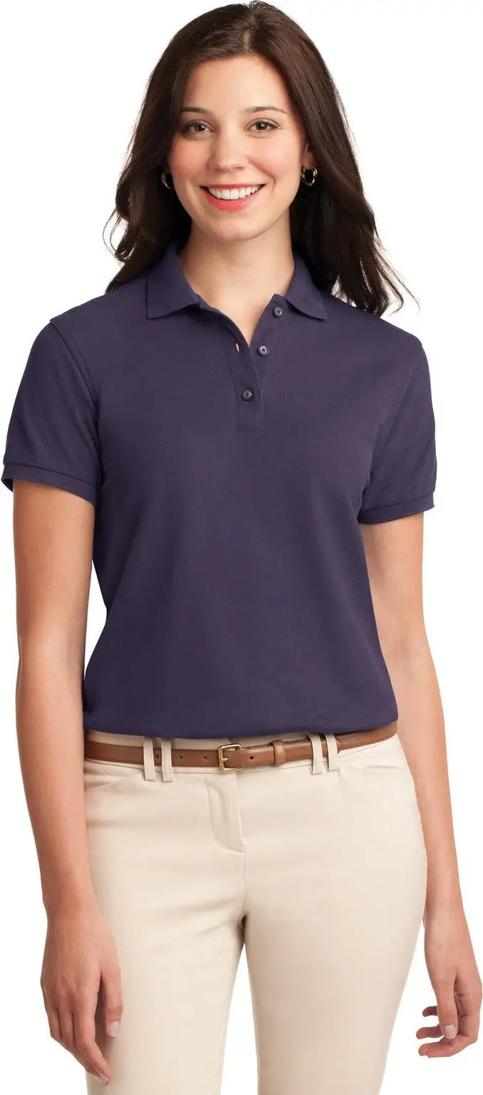 Port Authority L500 Women’s Silk Touch Polo - Eggplant - Ladies Xs