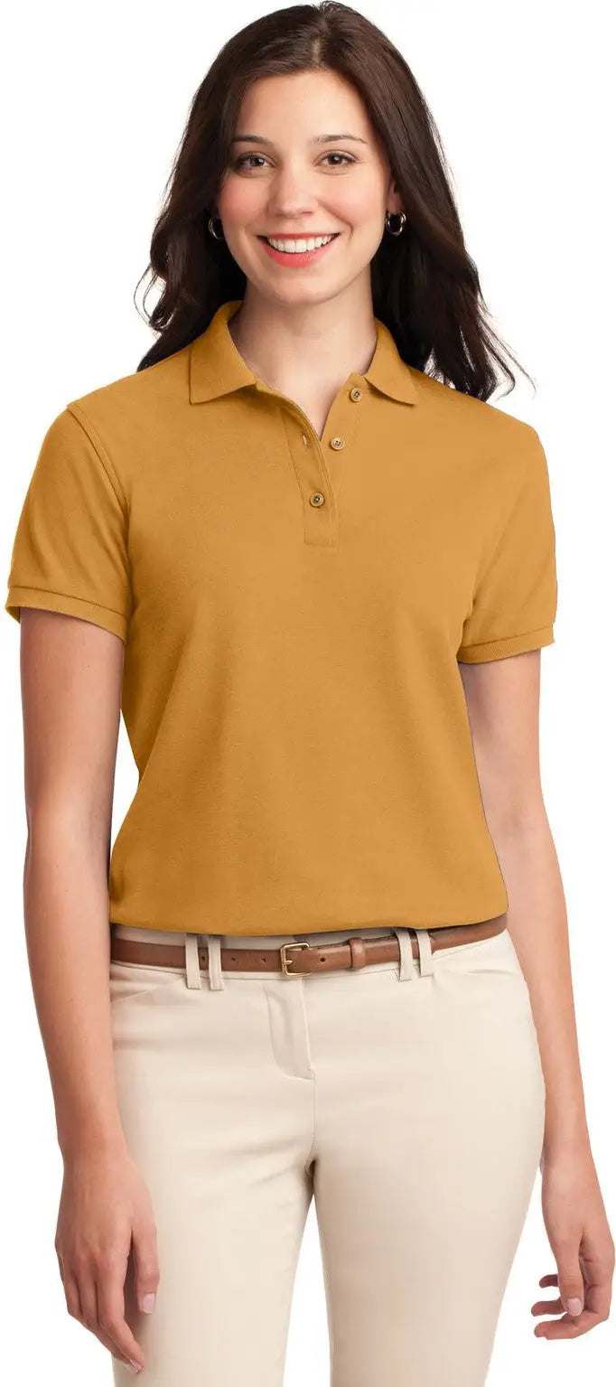 Port Authority L500 Women’s Silk Touch Polo - Gold - Ladies Xs