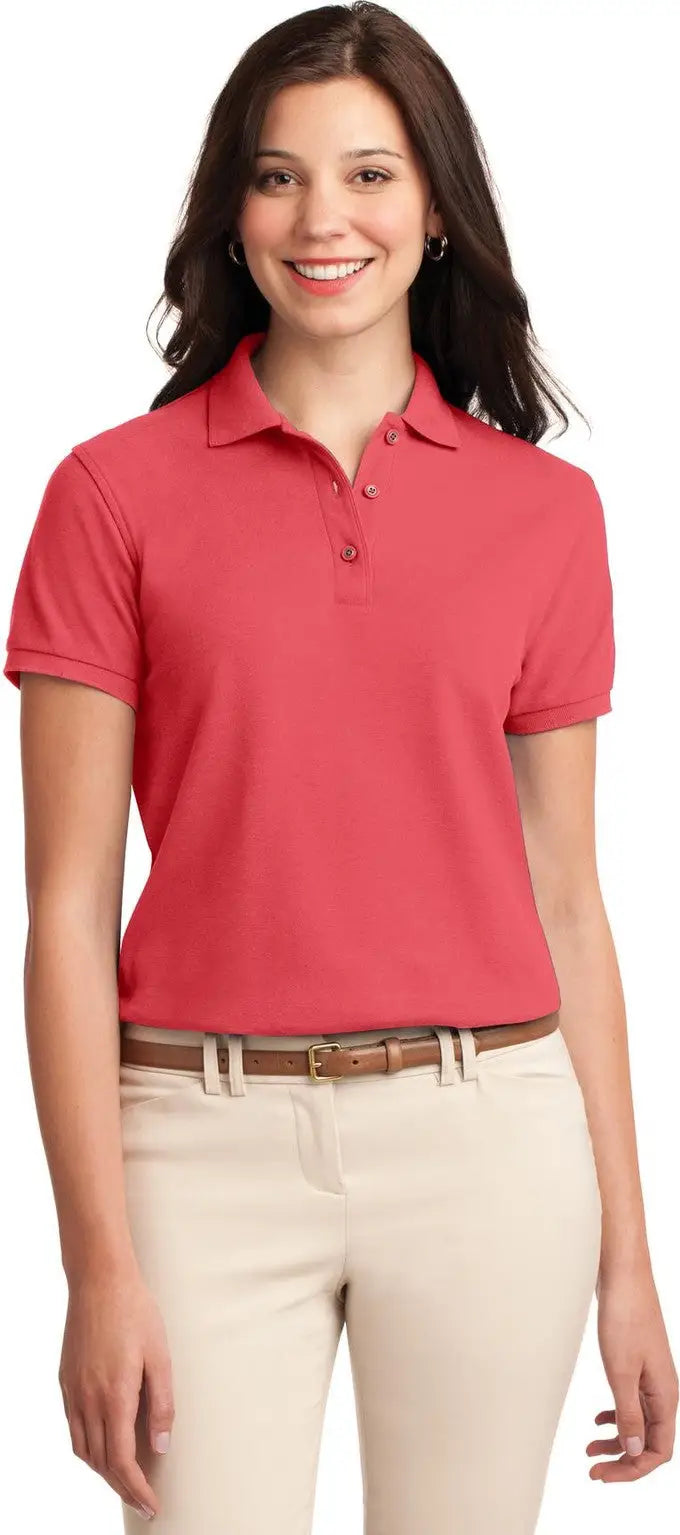 Port Authority L500 Women’s Silk Touch Polo - Hibiscus - Ladies Xs