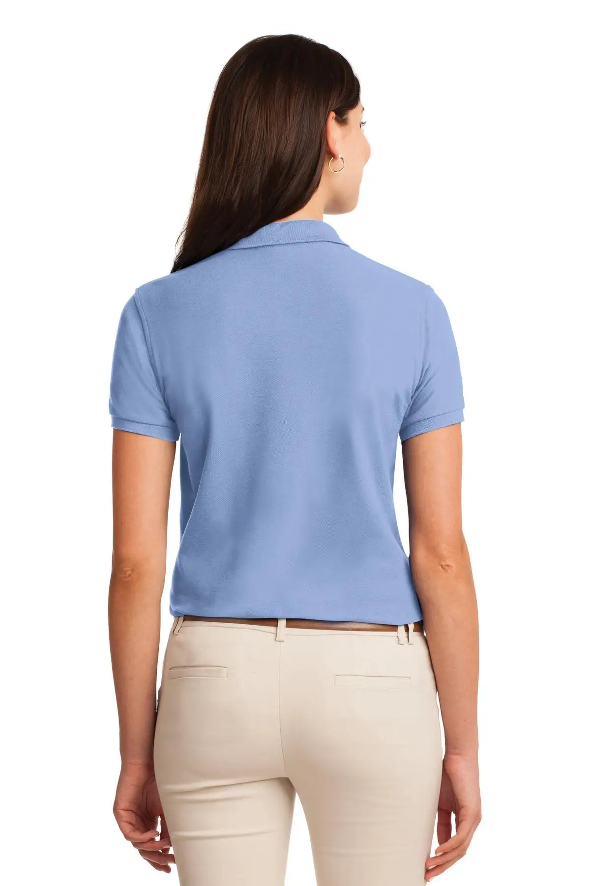 Port Authority L500 Women’s Silk Touch Polo - Light Blue