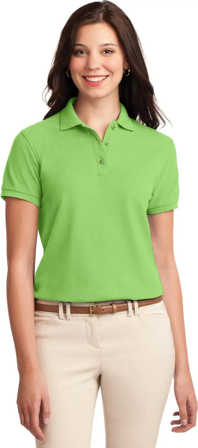 Port Authority L500 Women’s Silk Touch Polo - Lime - Ladies Xs