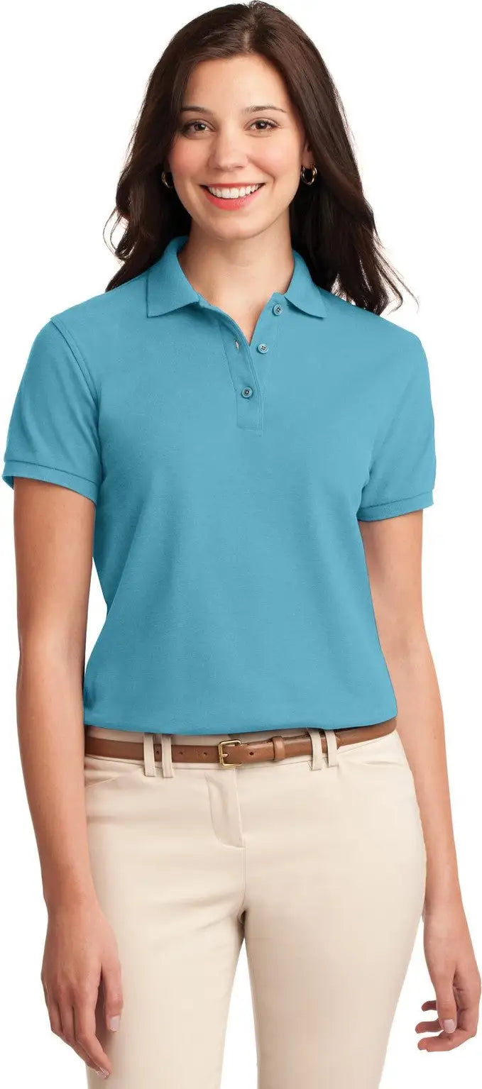 Port Authority L500 Women’s Silk Touch Polo - Maui Blue - Ladies Xs