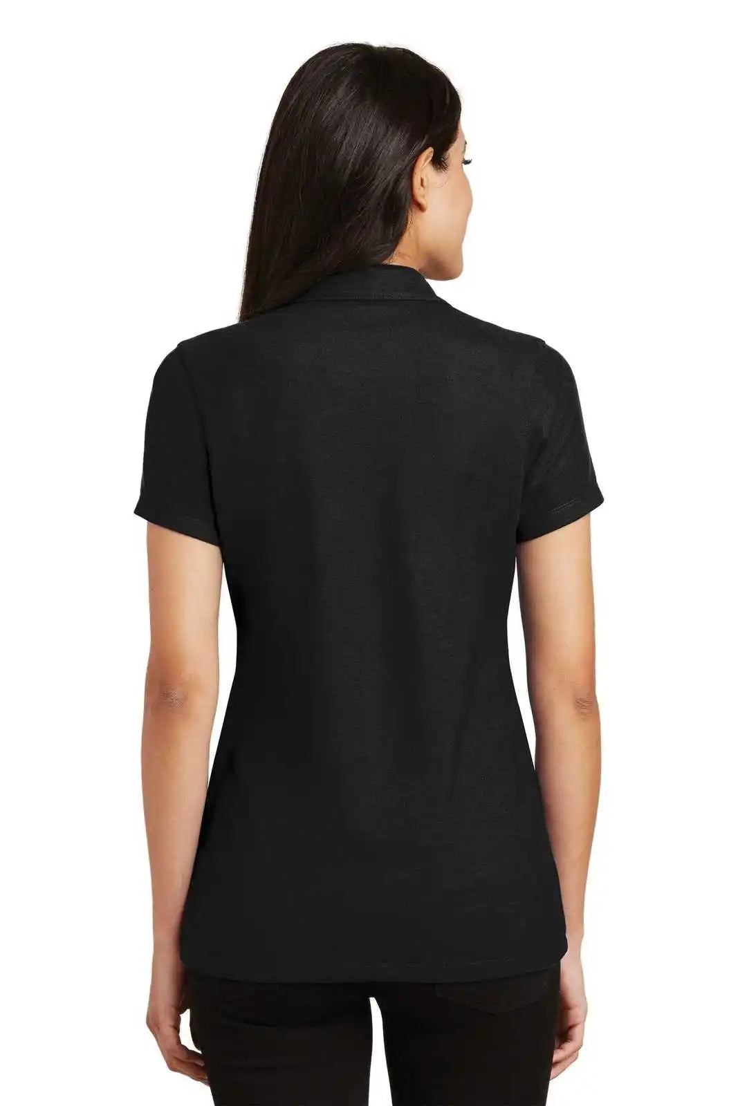 Port Authority L5001 Ladies Silk Touch Y-neck Polo - Black