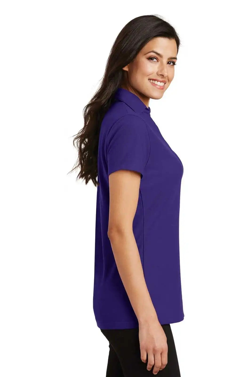 Port Authority L5001 Ladies Silk Touch Y-neck Polo - Purple