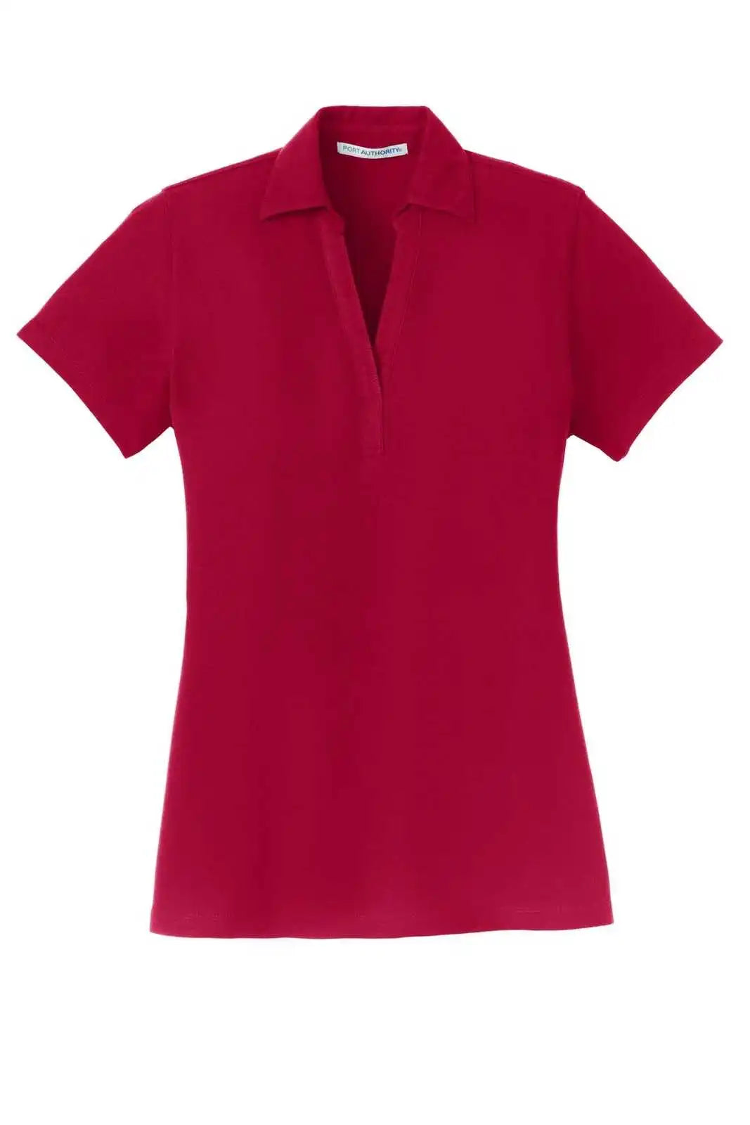 Port Authority L5001 Ladies Silk Touch Y-neck Polo - Red