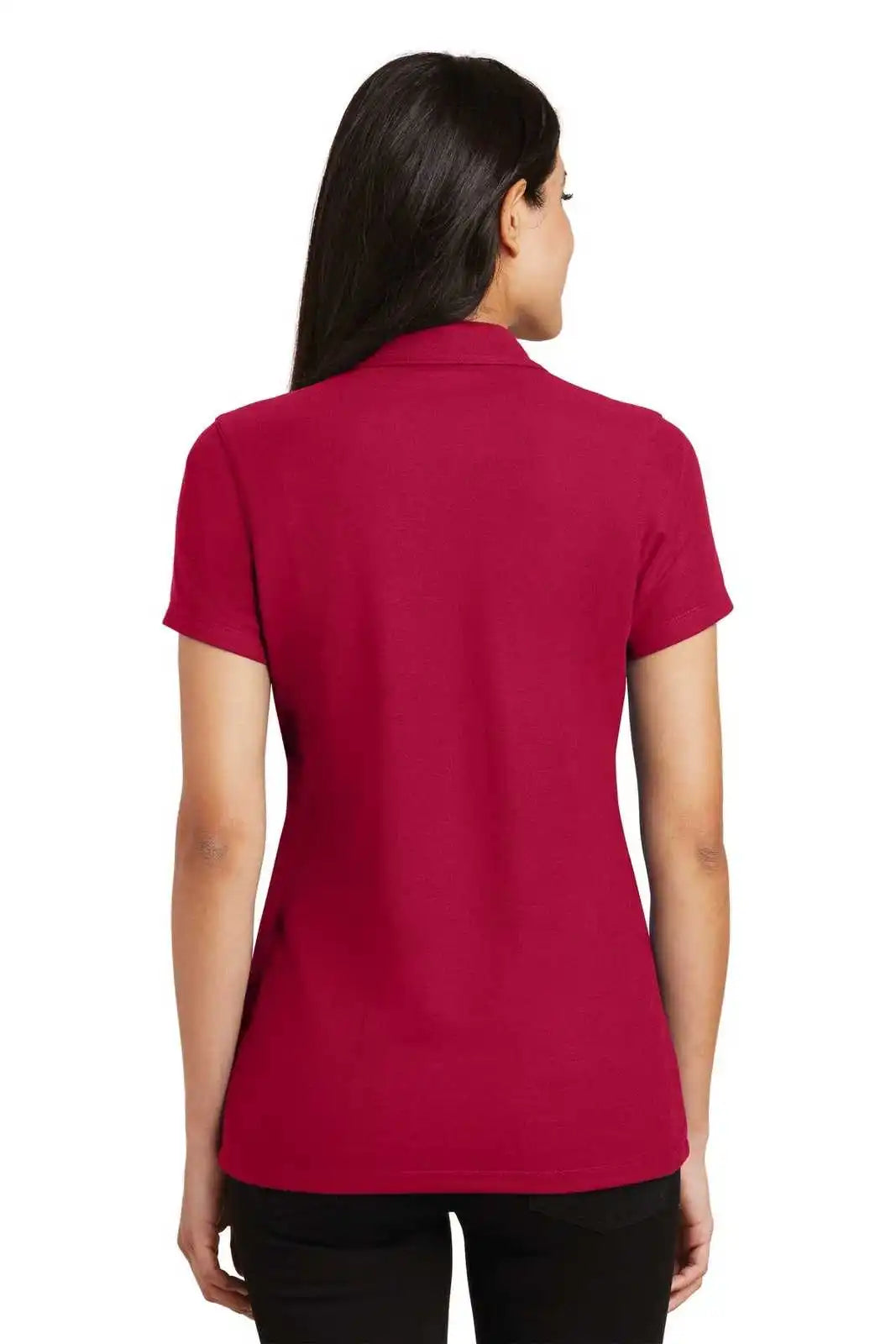 Port Authority L5001 Ladies Silk Touch Y-neck Polo - Red