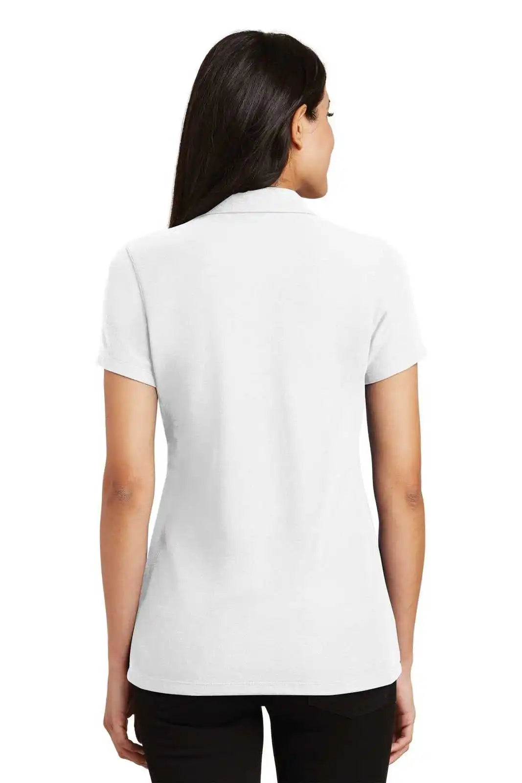 Port Authority L5001 Ladies Silk Touch Y-neck Polo - White