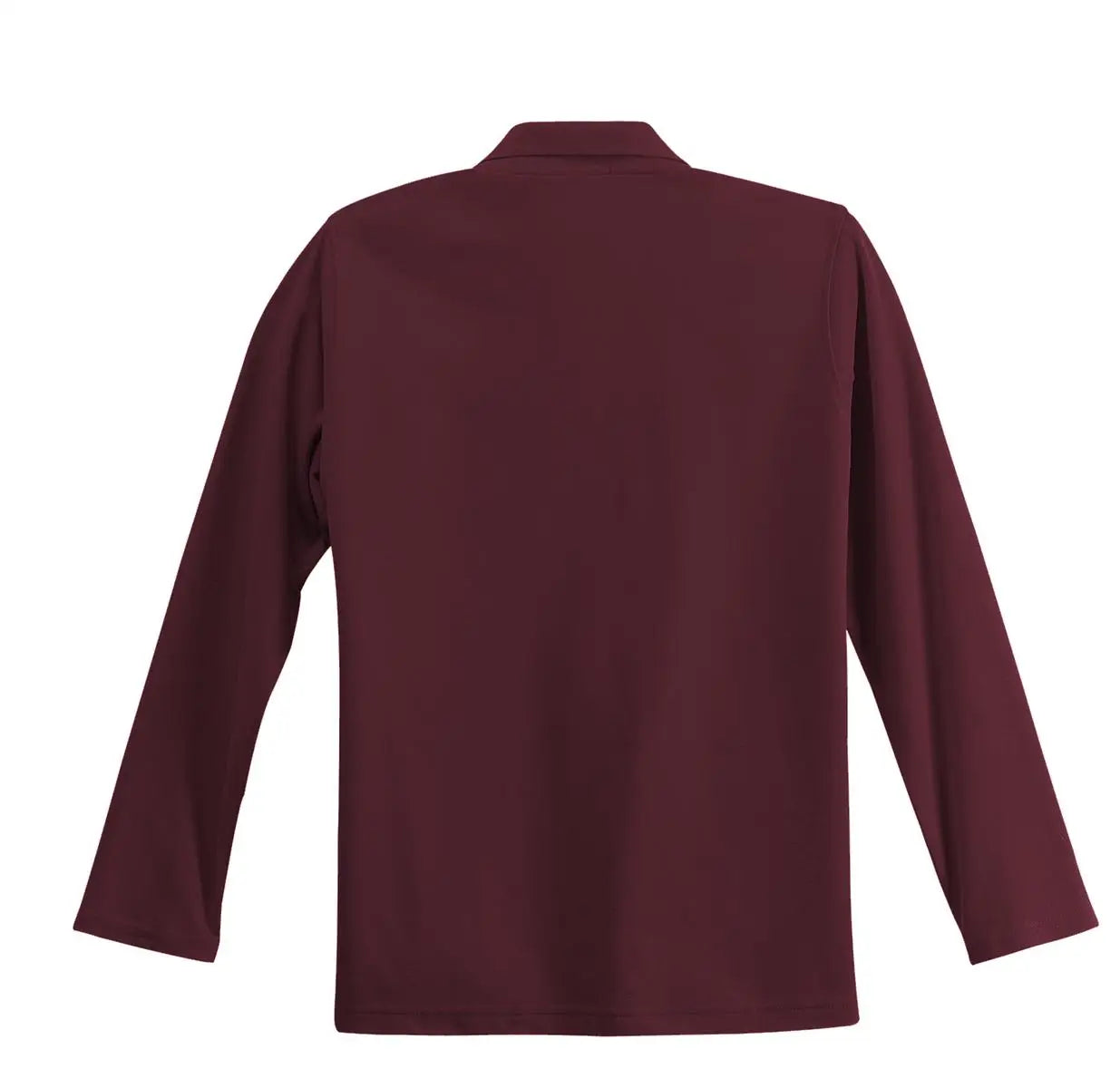 Port Authority L500ls Women’s Silk Touch Long Sleeve Polo - Burgundy - Ladies Xs