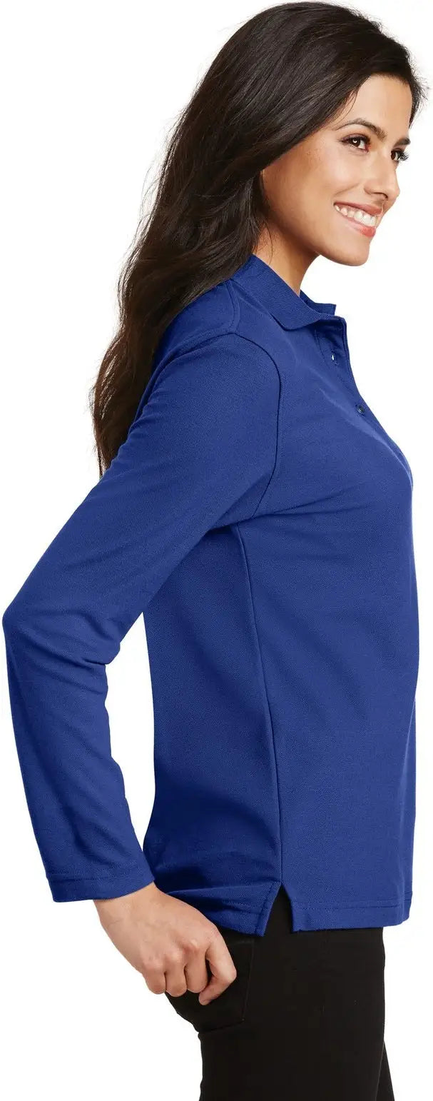 Port Authority L500ls Women’s Silk Touch Long Sleeve Polo - Royal